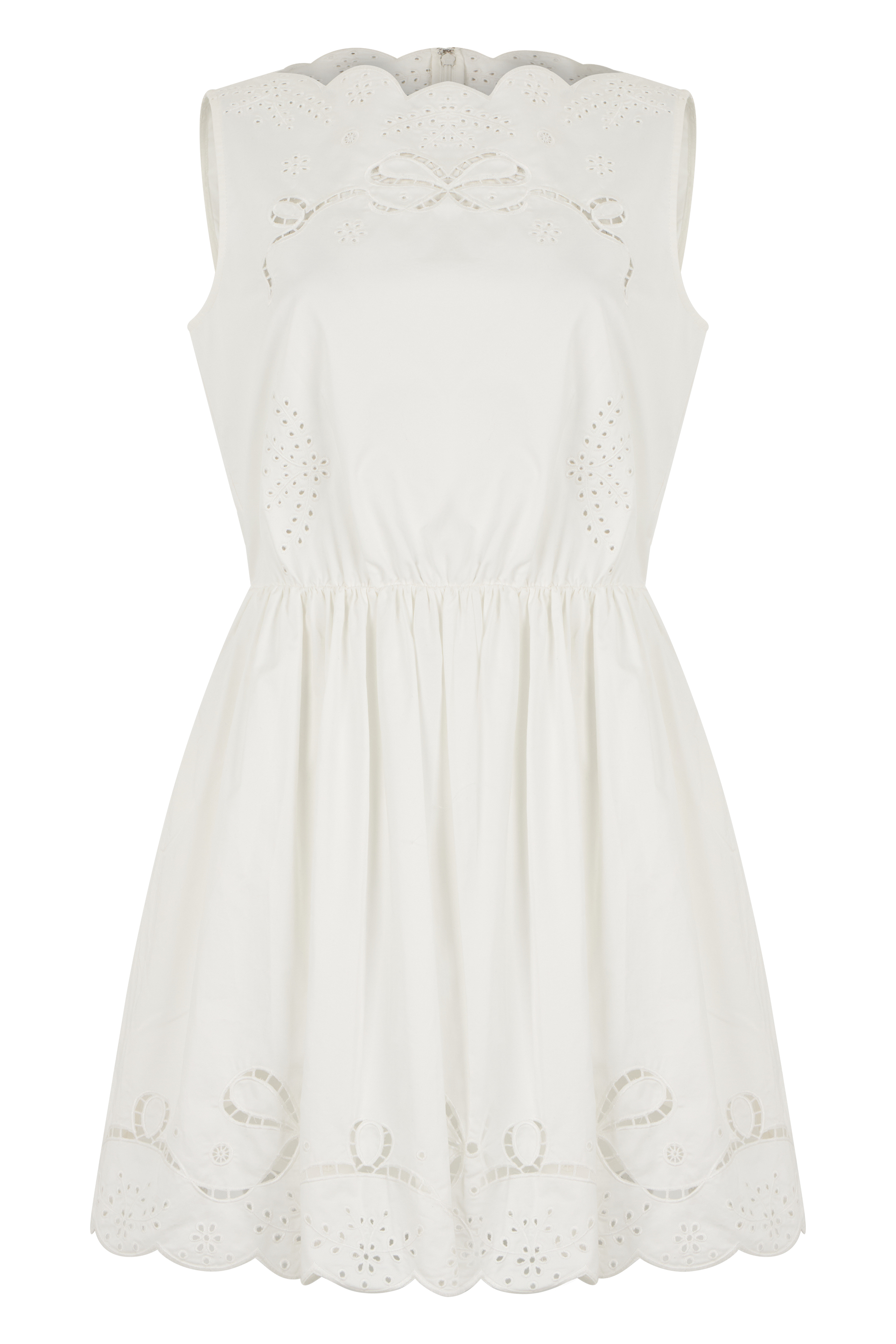 Mini dress with lace details