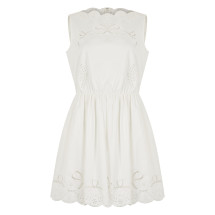 Mini dress with lace details