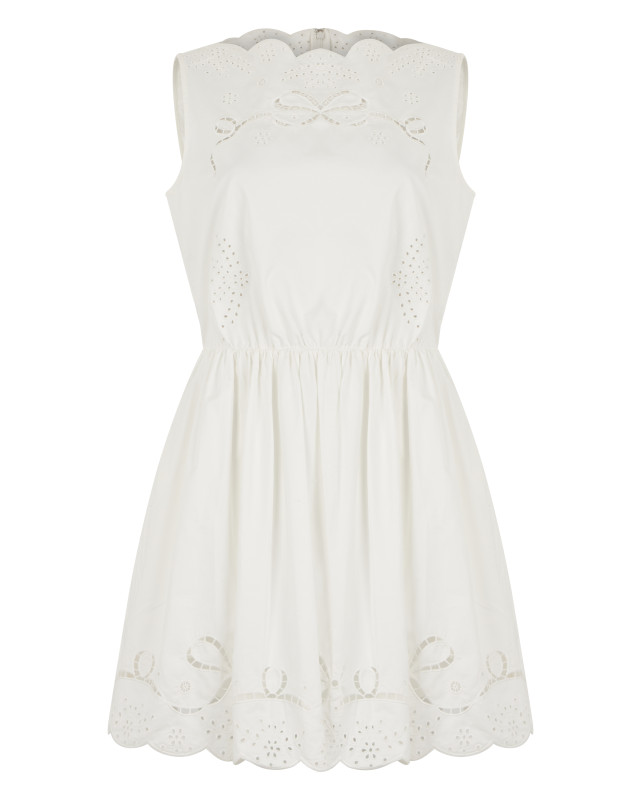 Mini dress with lace details
