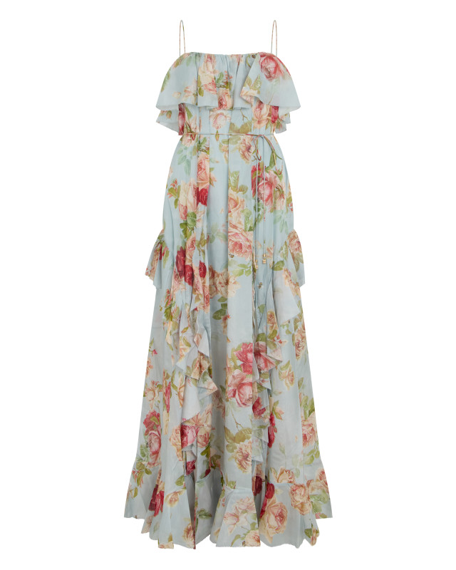Roselight Frill Maxi Dress