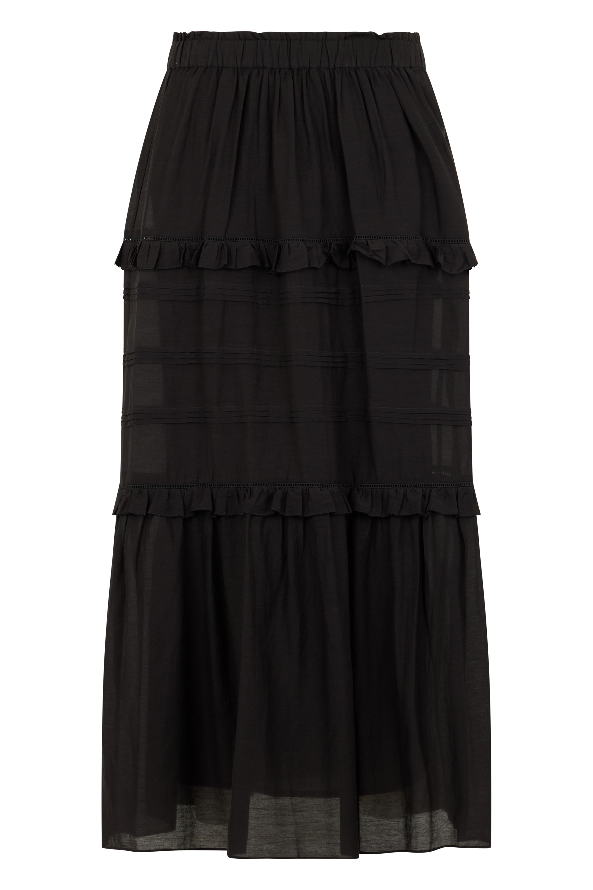 Long skirt in a mix of cotton and polyester