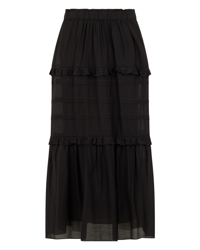 Long skirt in a mix of cotton and polyester