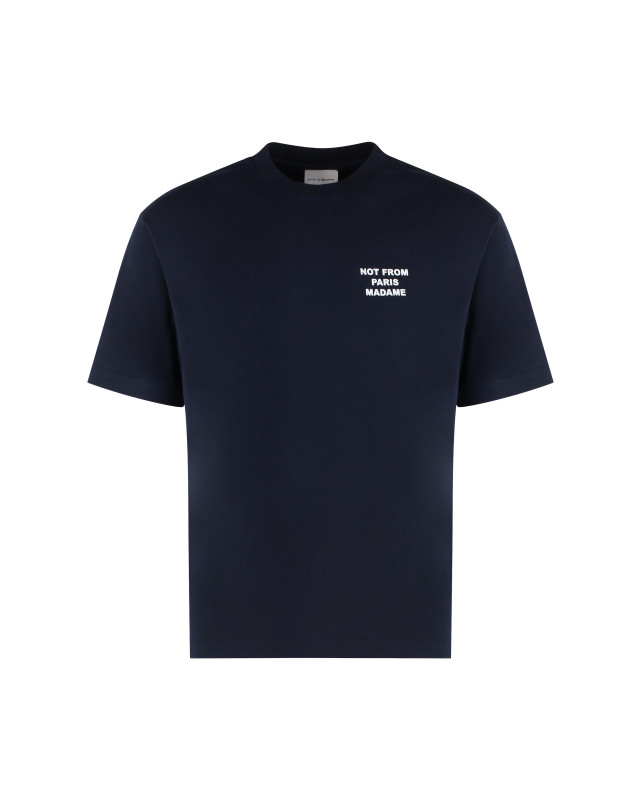 Slogan cotton crew-neck T-shirt