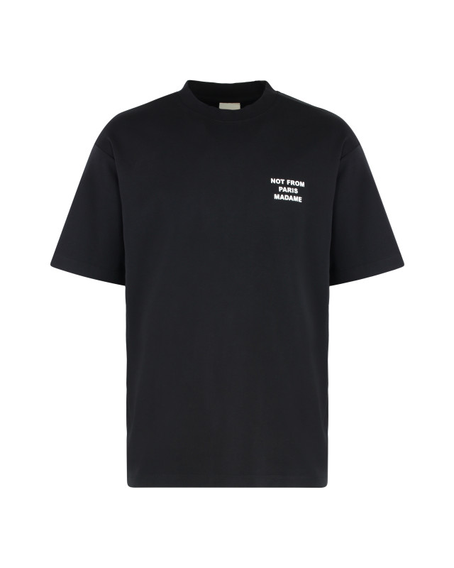 Slogan cotton crew-neck T-shirt
