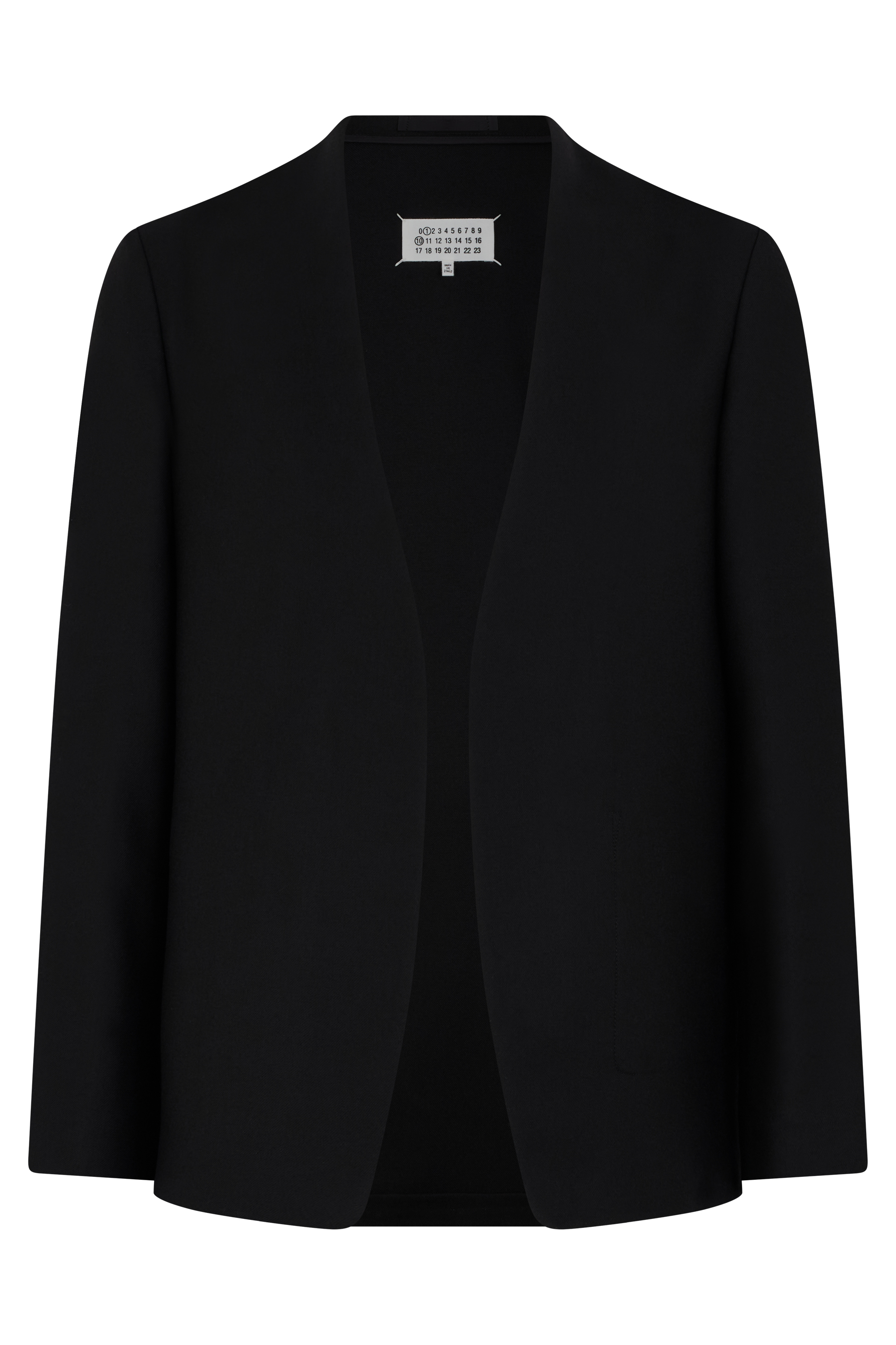 Open jacket in virgin wool