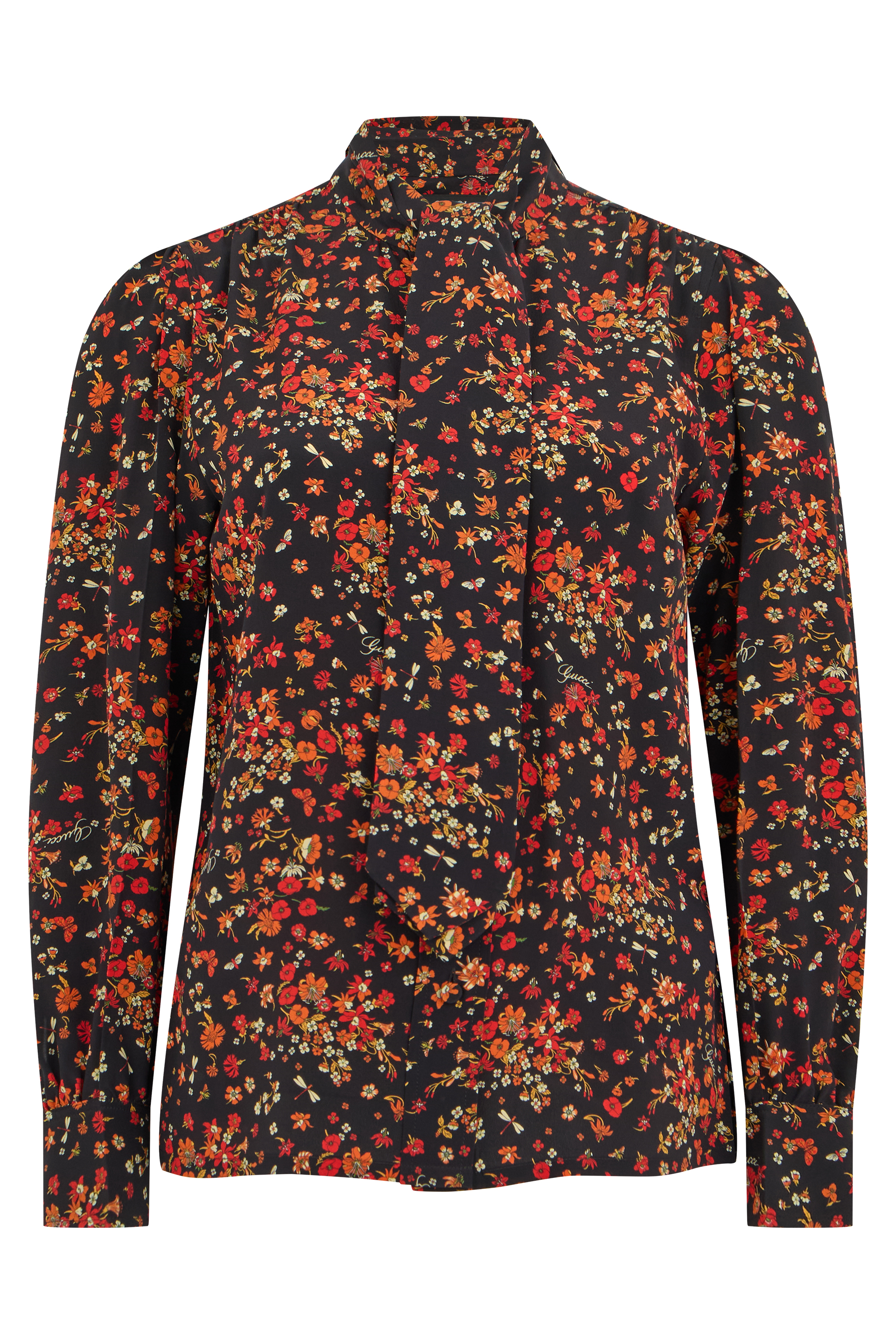 Floral long-sleeve shirt