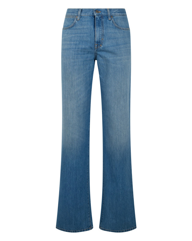 Flared denim pants