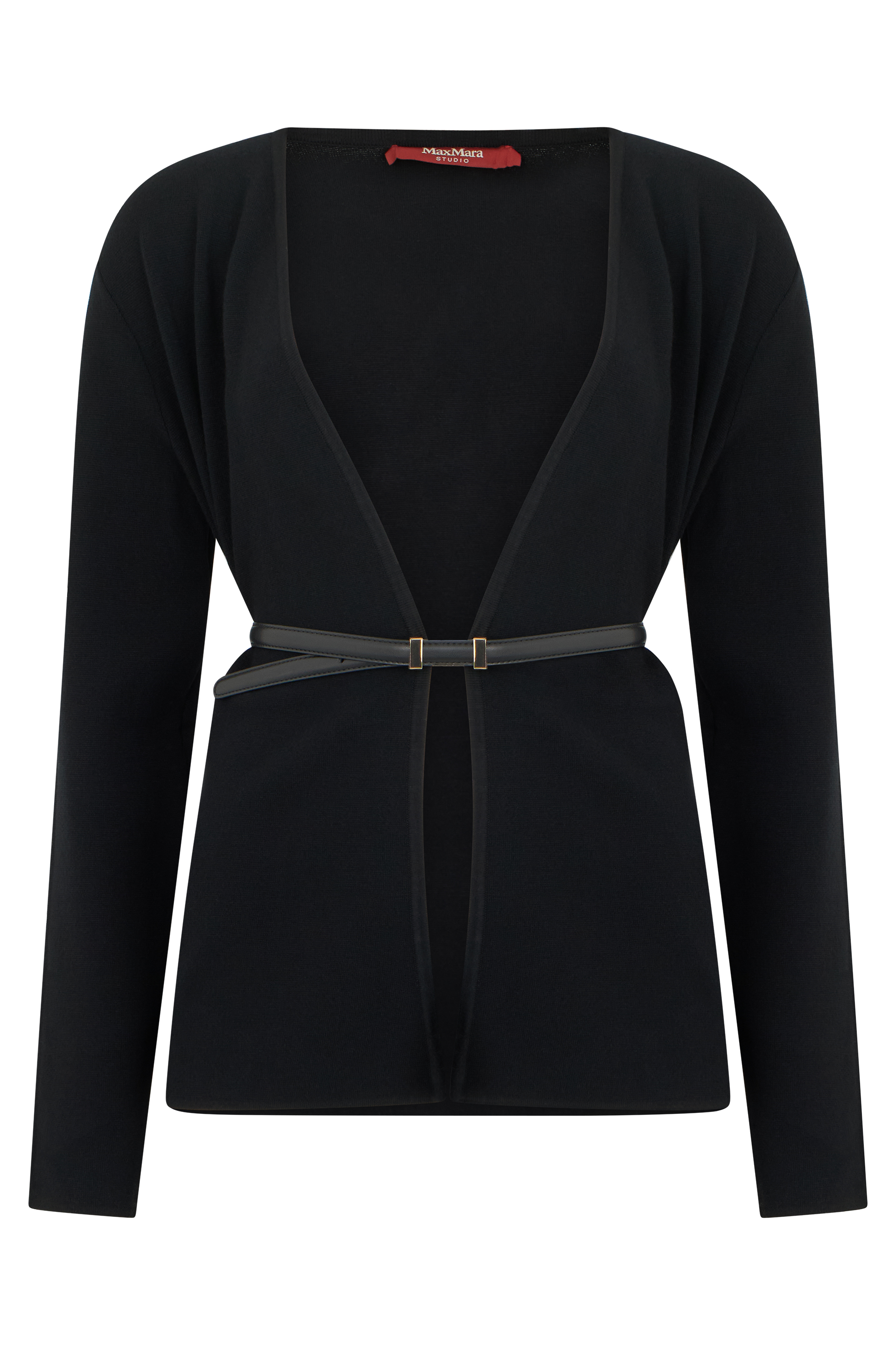 Cardigan with a thin belt