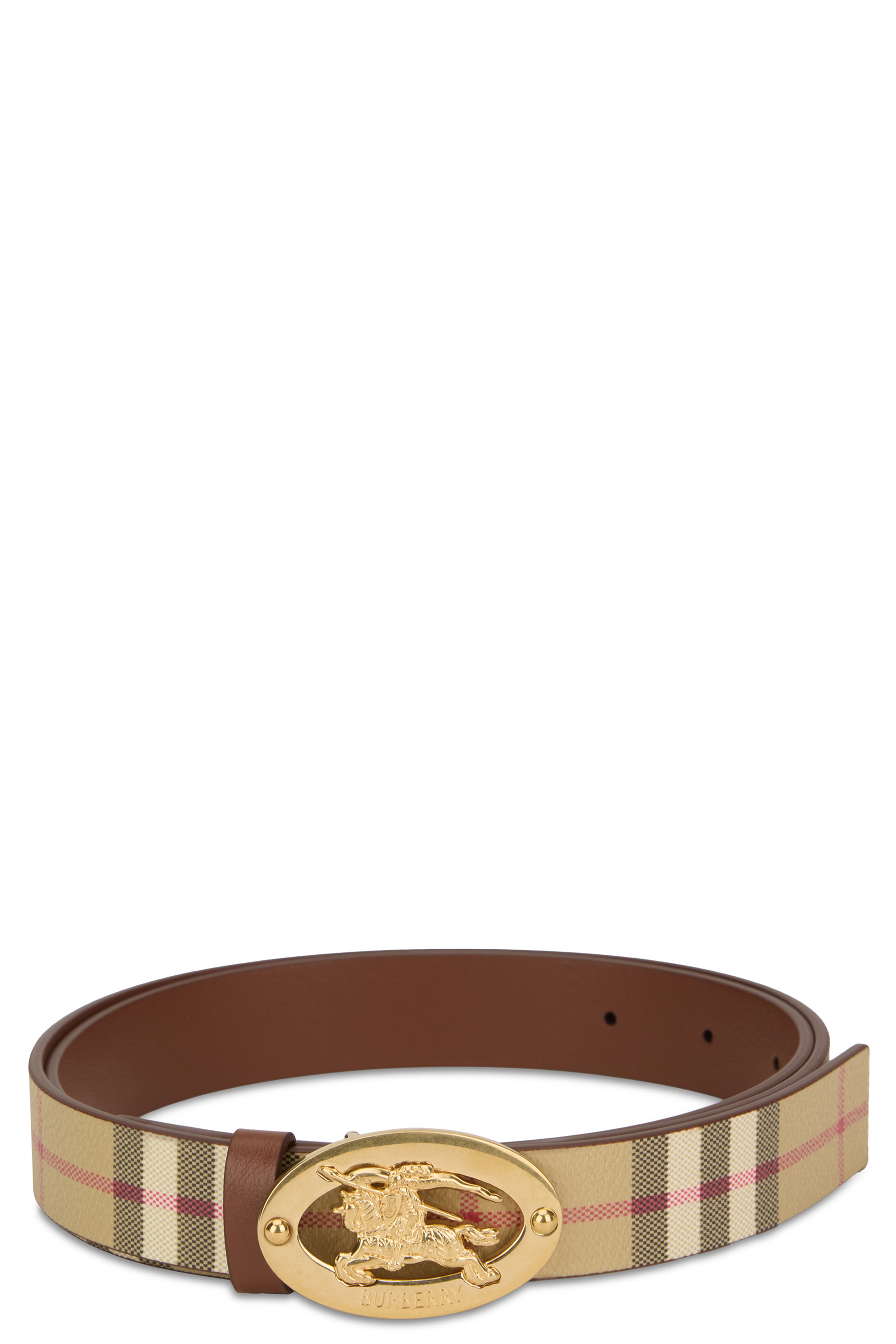 Belt with golden buckle