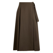 Long skirt in wool gabardine