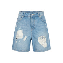 Denim shorts with rips