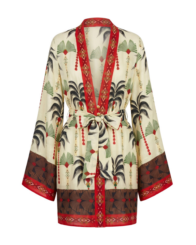 Patterned kimono