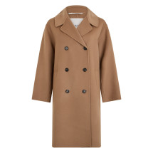 Double-breasted coat in virgin wool