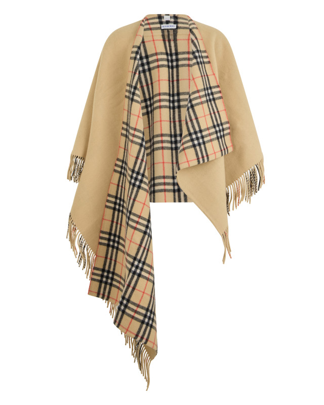 Reversible cloak in wool