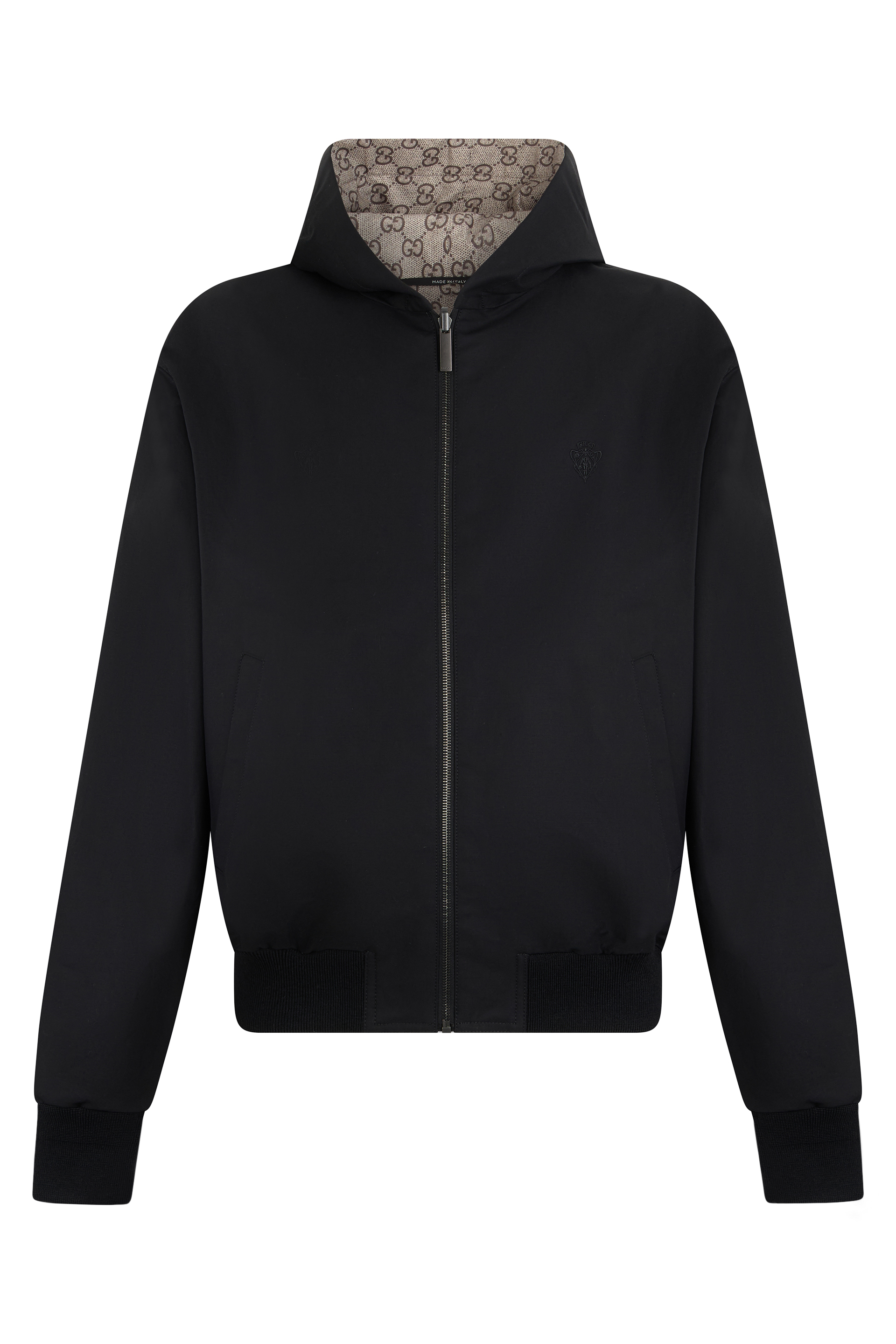 Reversible bomber with hood