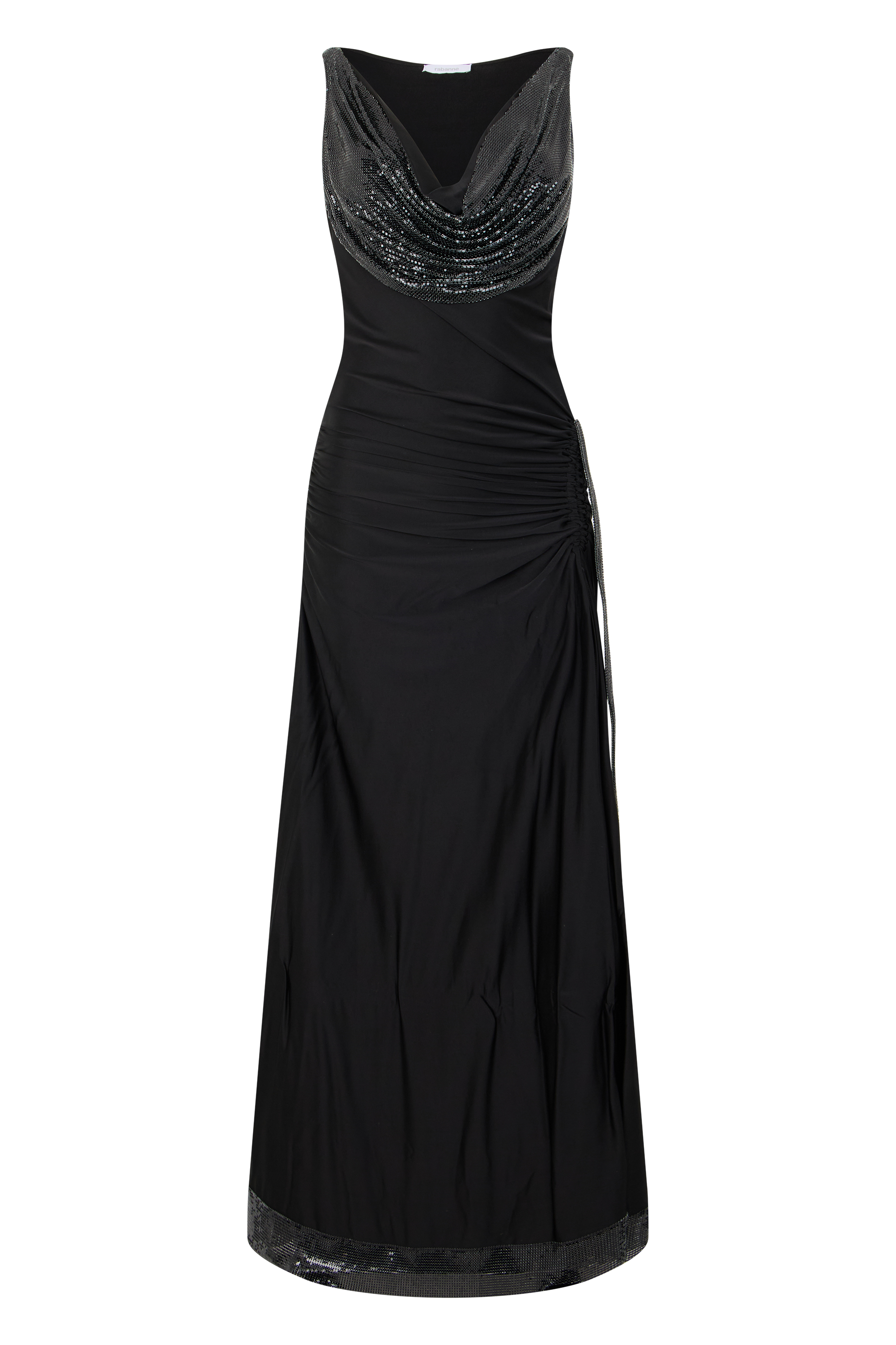 Long dress with draping