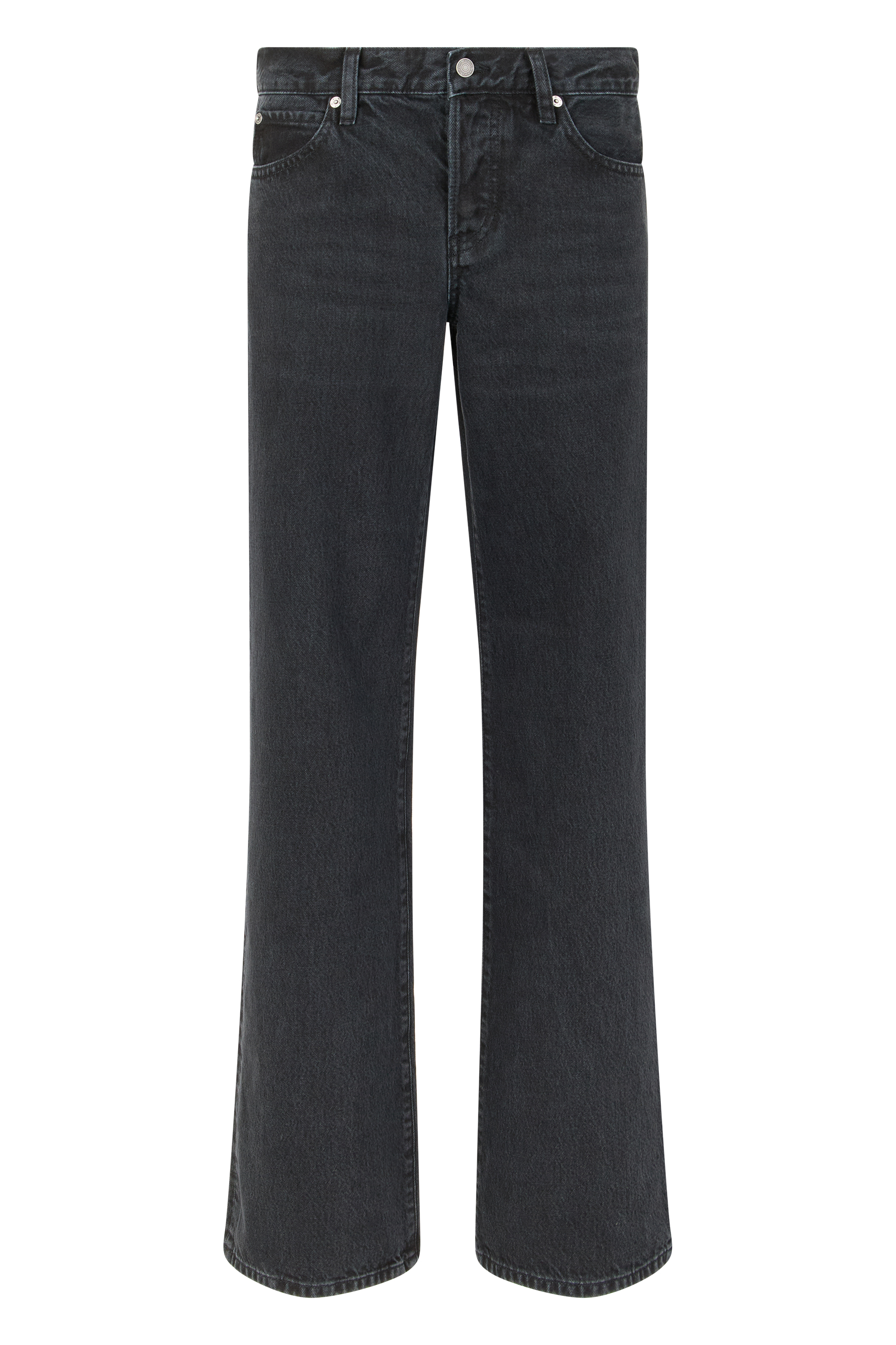 Denim trousers with wide leg