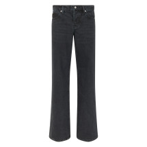 Denim trousers with wide leg