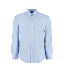 Button-down collar cotton shirt