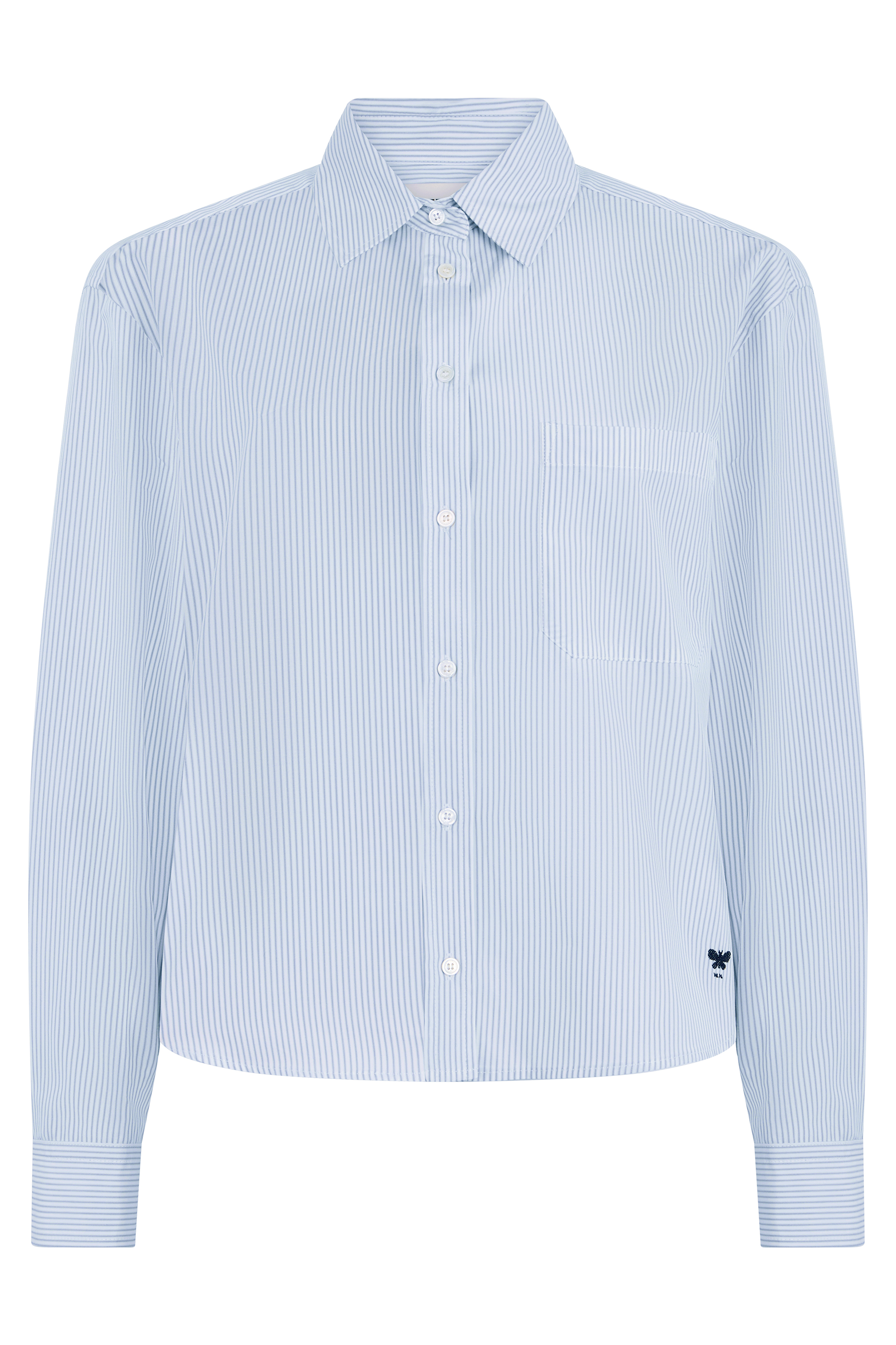 Shirt in cotton poplin with stripes