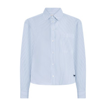Shirt in cotton poplin with stripes