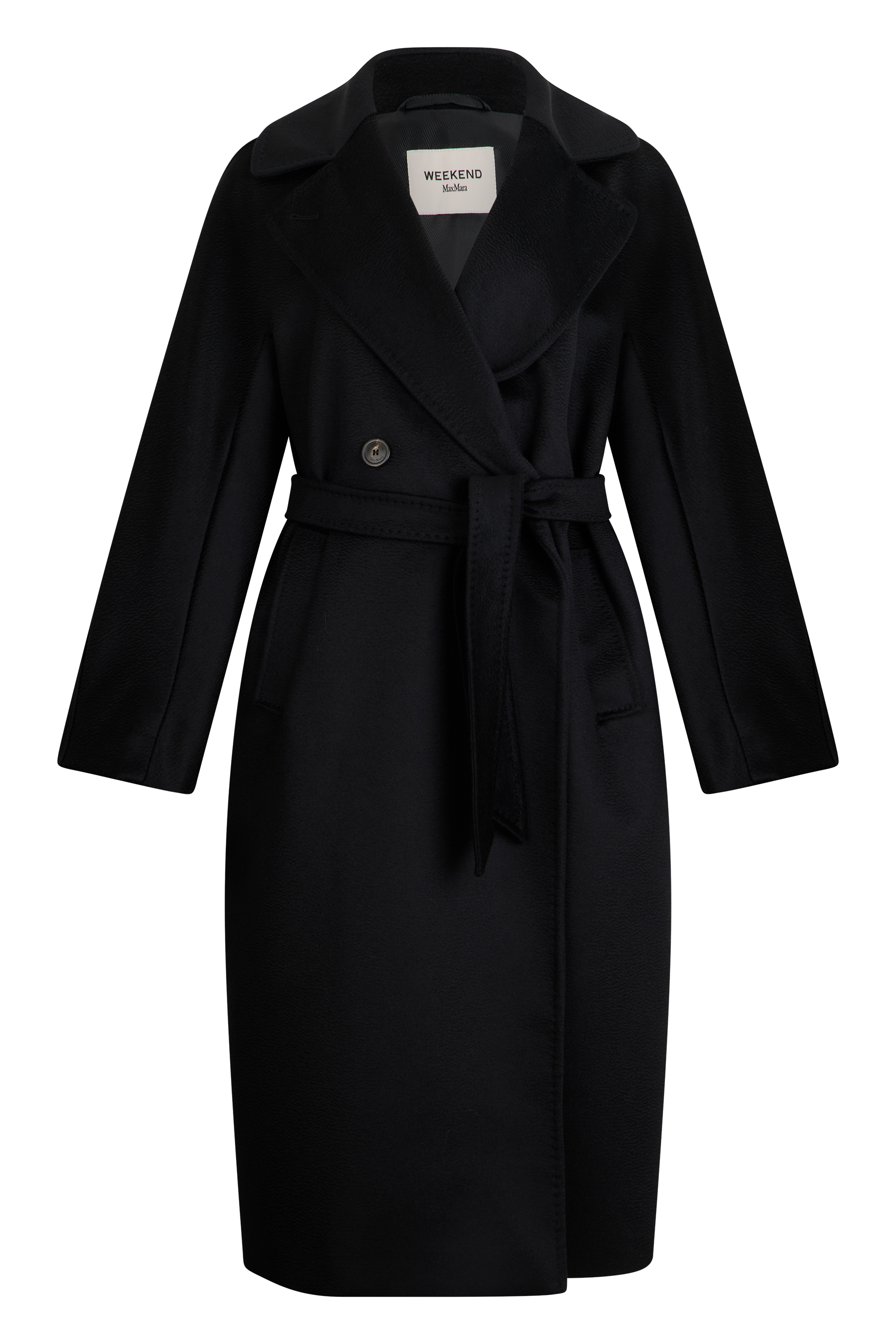 Double-breasted wool coat