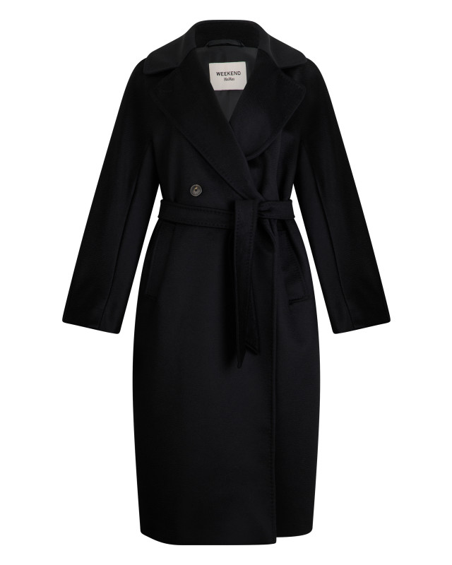 Double-breasted wool coat