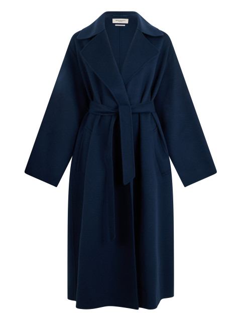 Long coat in virgin wool