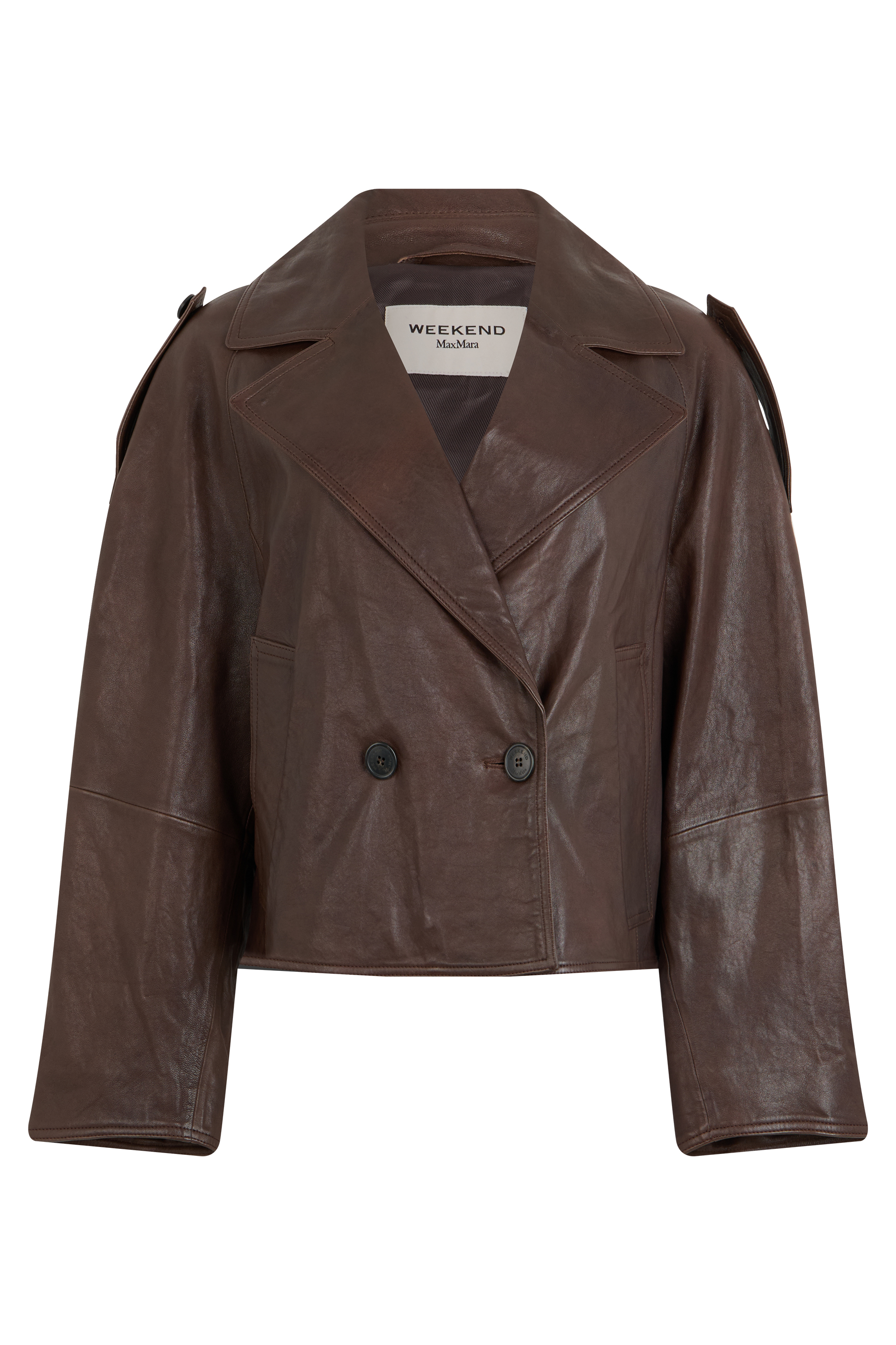 Short leather jacket