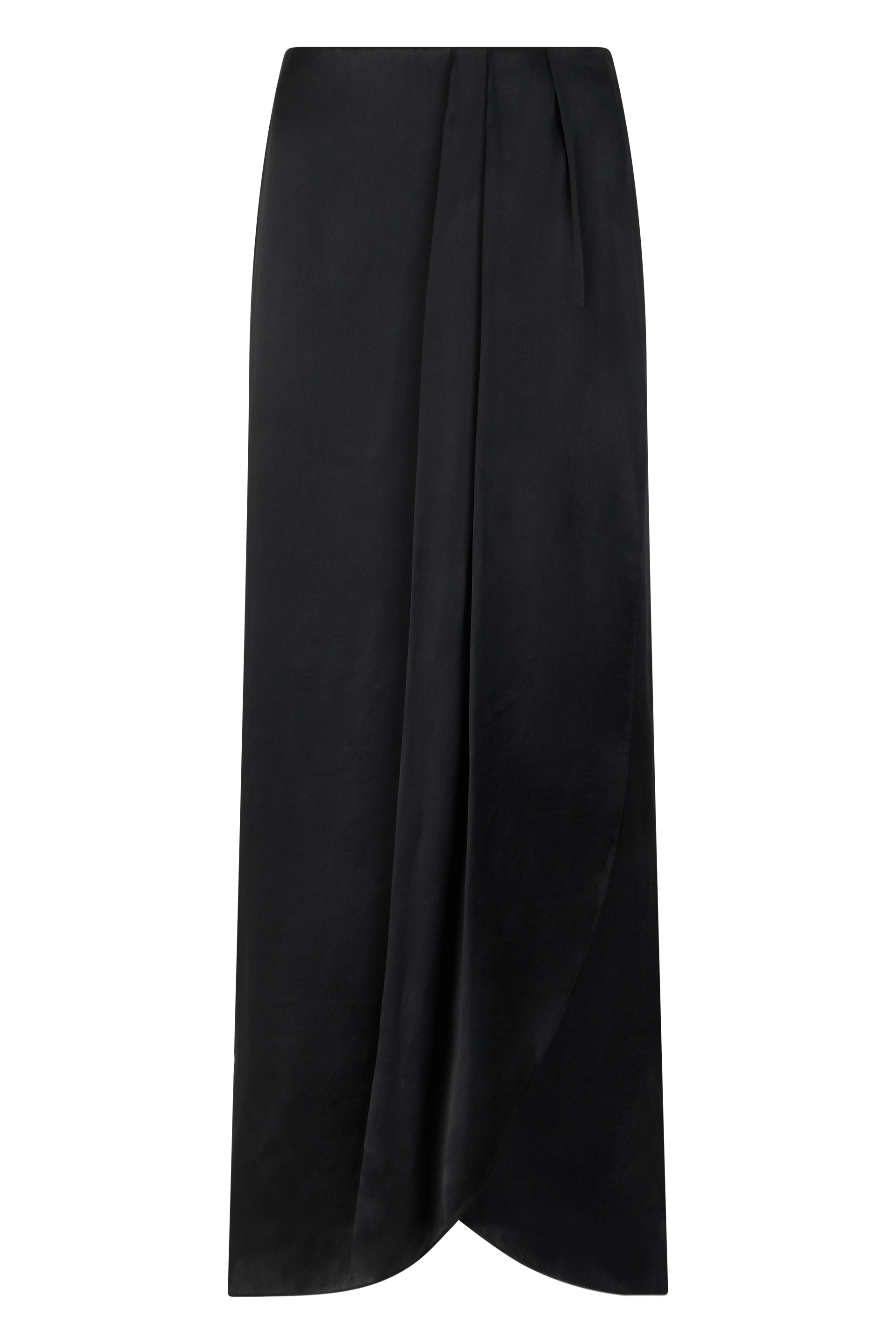 Long skirt with draping