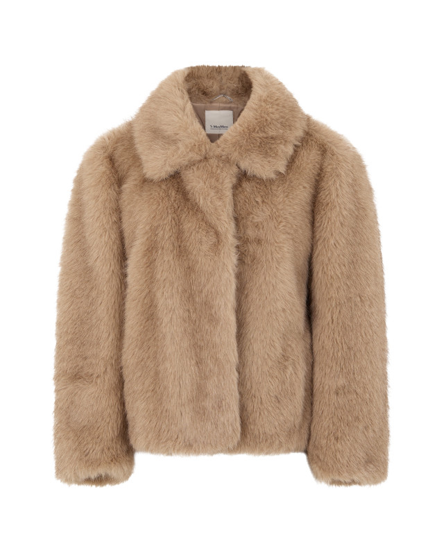 Synthetic fur coat