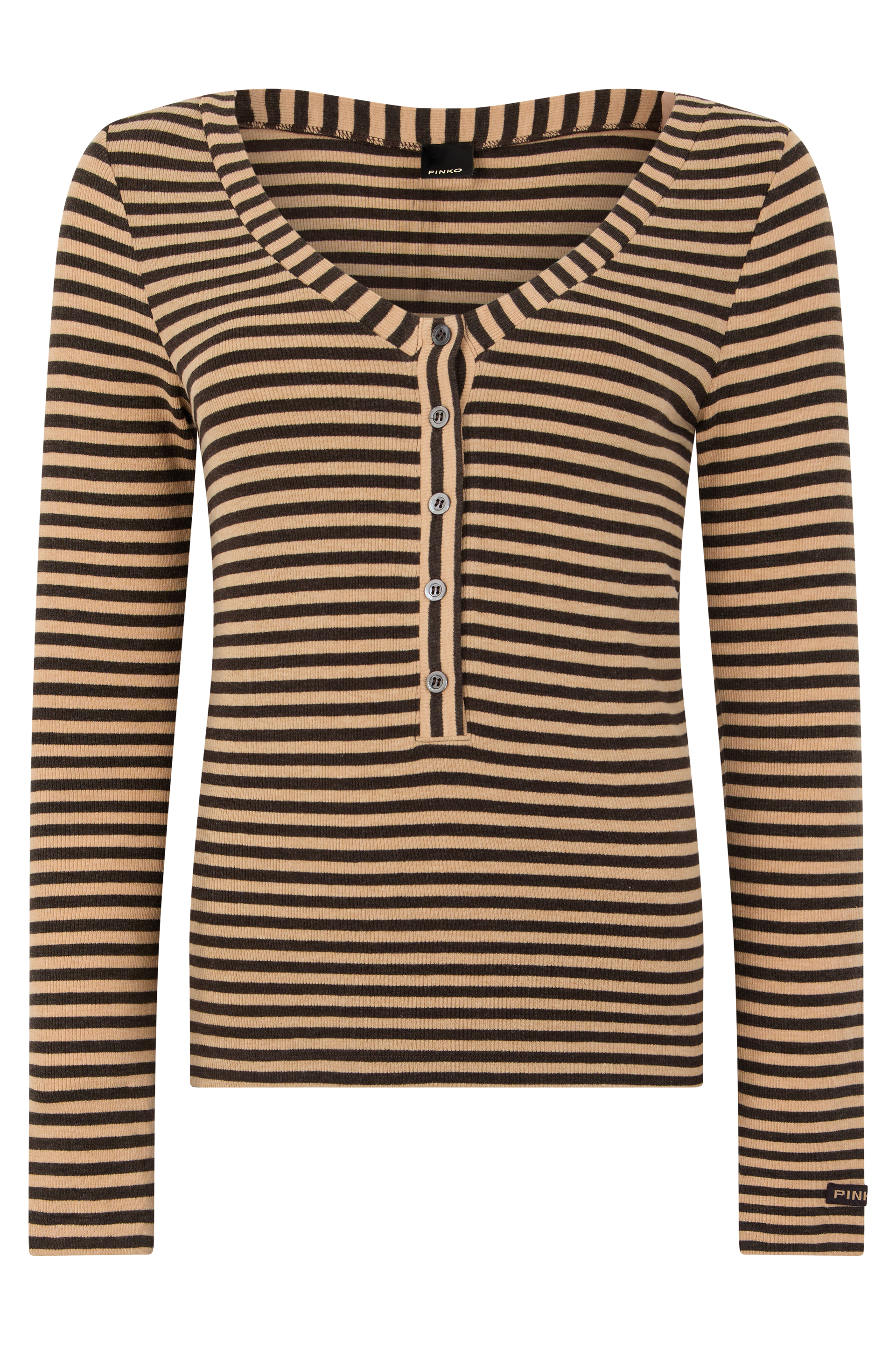 Long-sleeved striped shirt