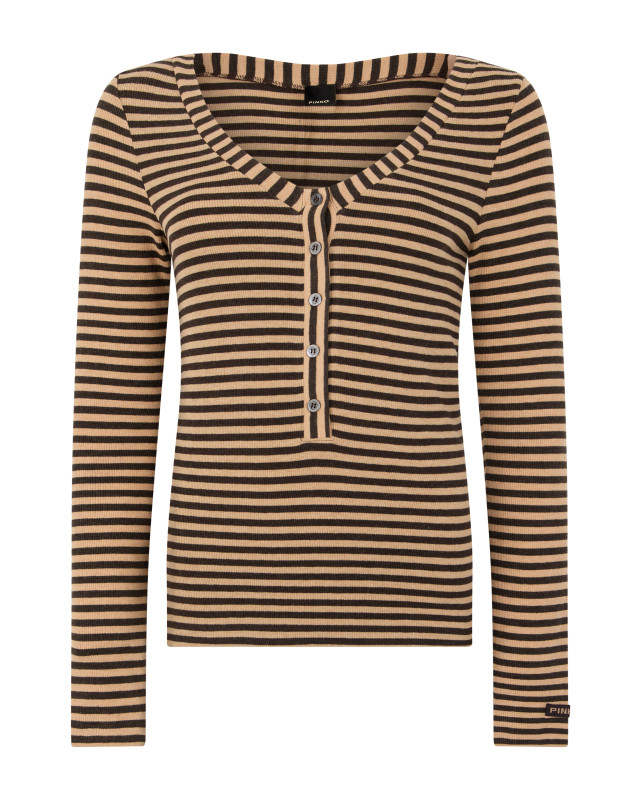 Long-sleeved striped shirt