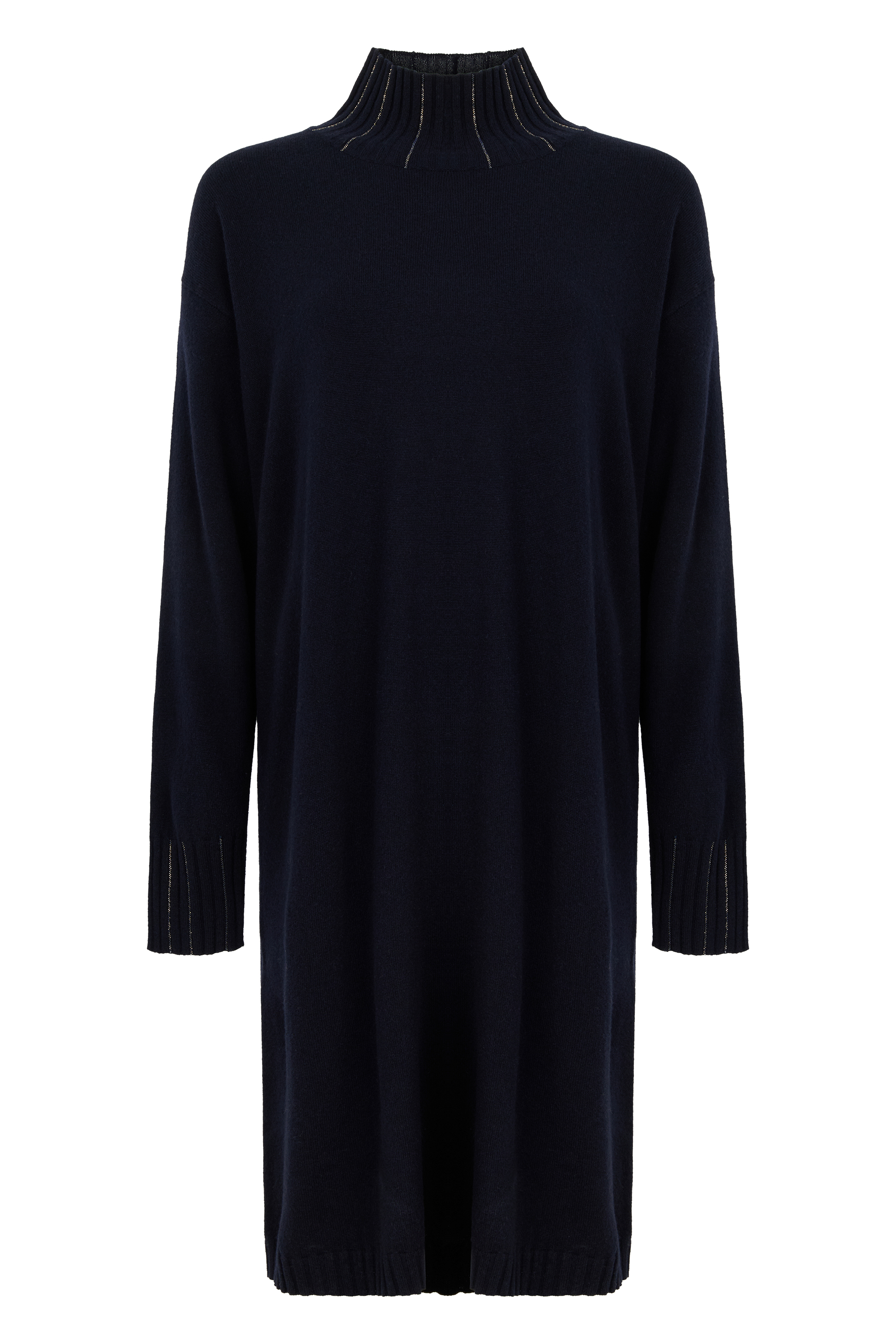 Short dress with high collar
