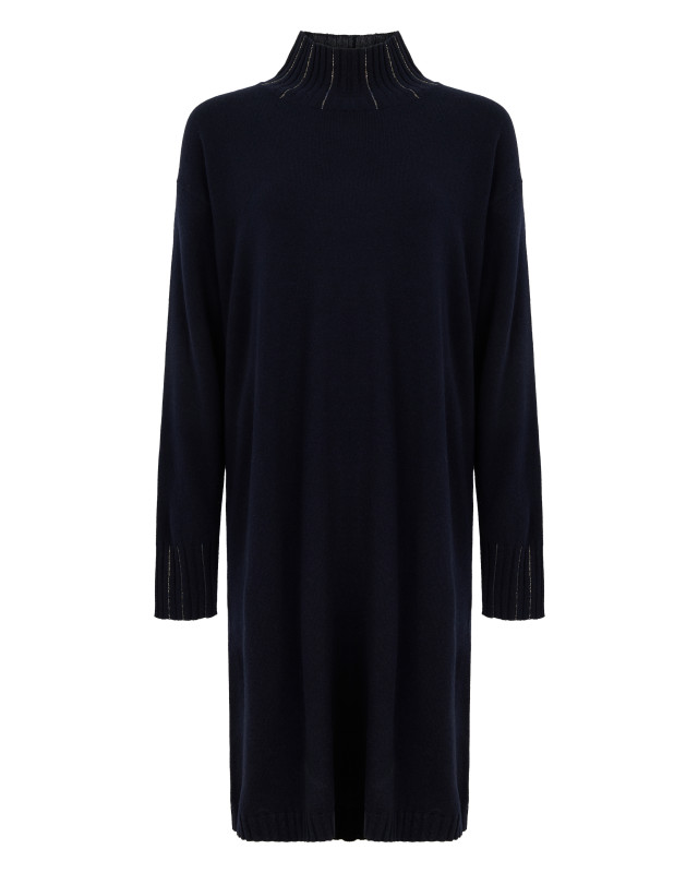 Short dress with high collar