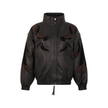 Bomber with high collar