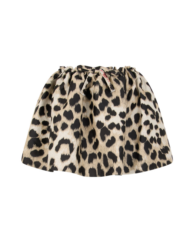 Short leopard skirt