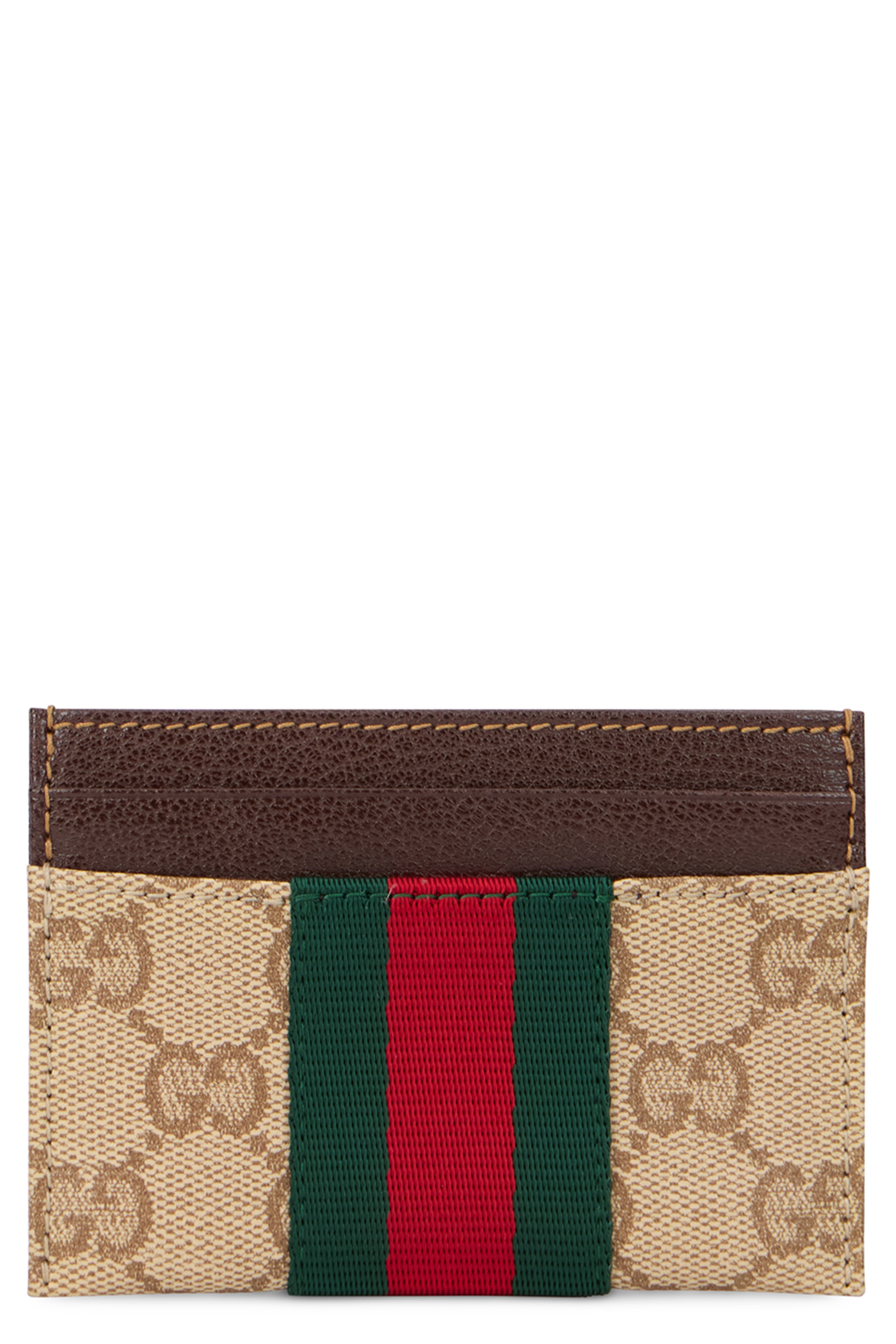Monogram canvas card holder