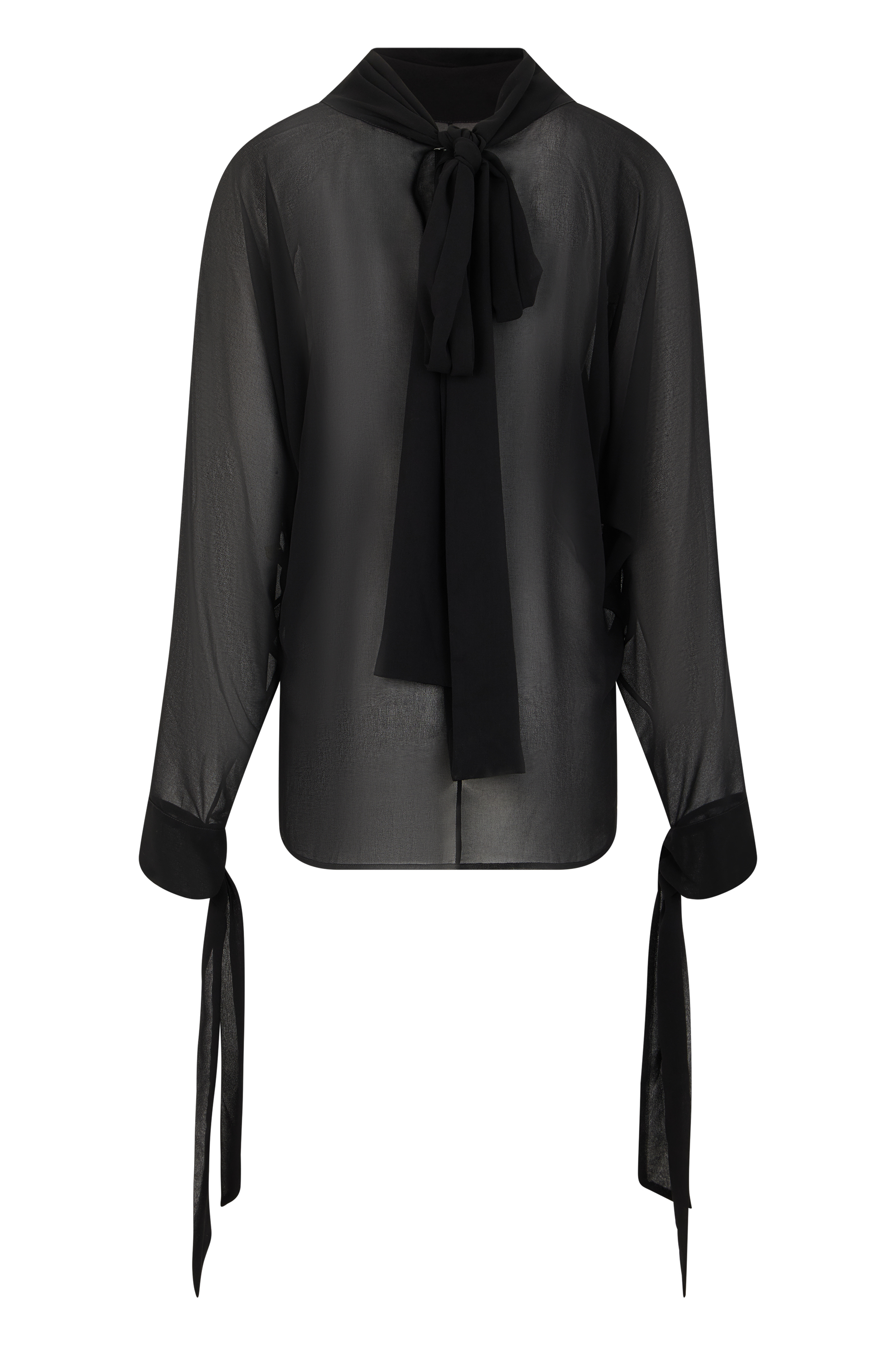 Shirt with bow sleeves