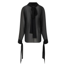 Shirt with bow sleeves