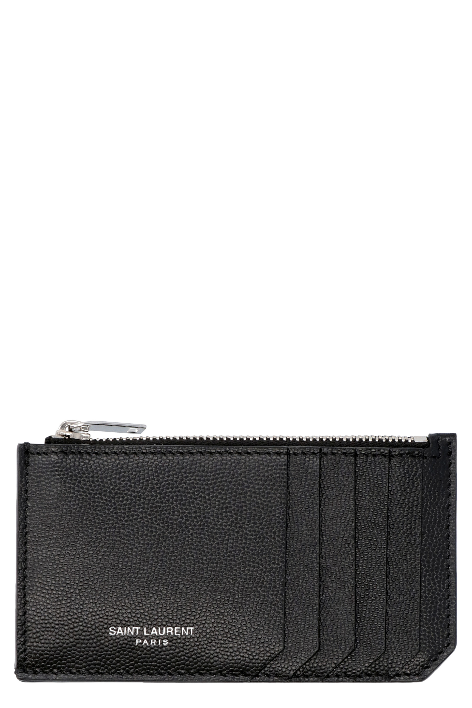 Pebbled leather card holder
