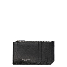 Pebbled leather card holder