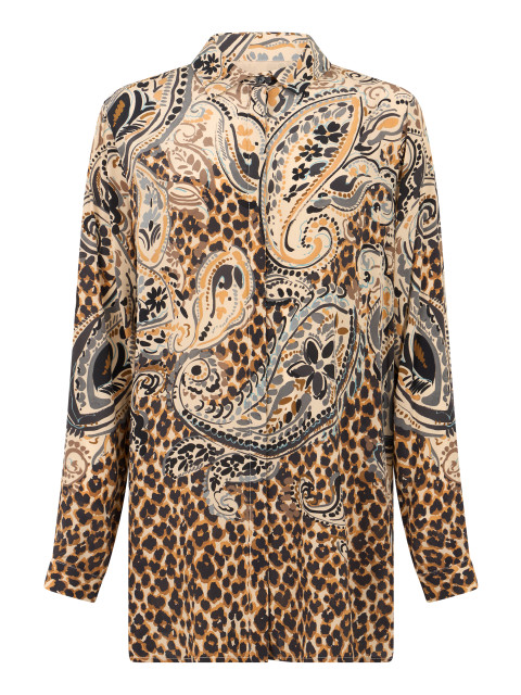 Printed silk blouse