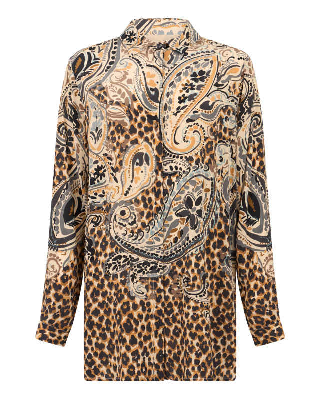 Printed silk blouse