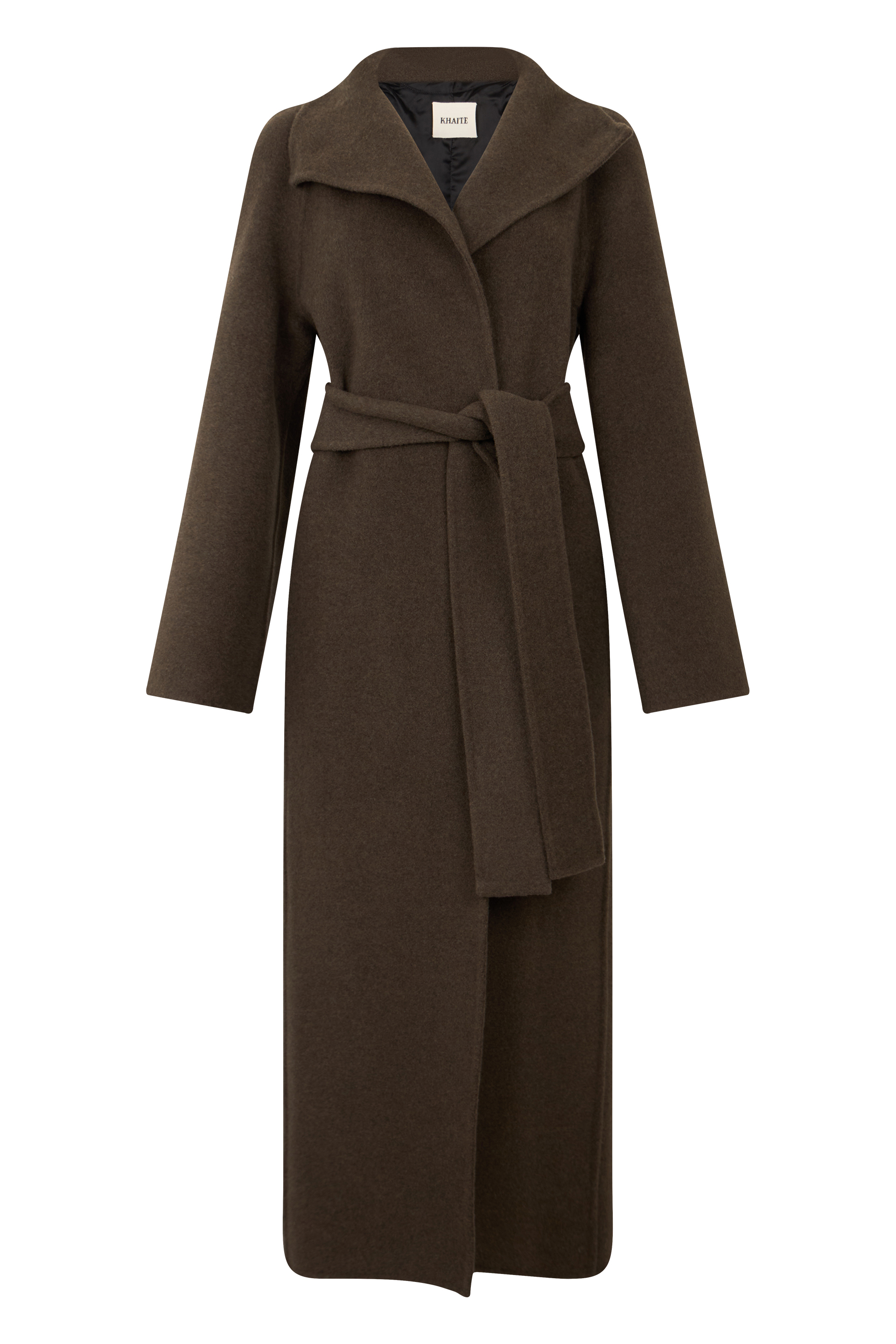 Wool coat with belt