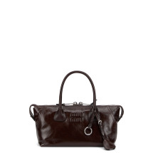 Shoulder bag with glossy finish