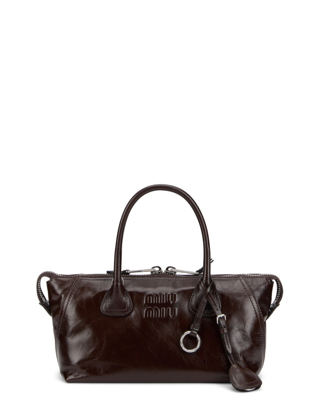 Shoulder bag with glossy finish