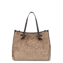 Tote bag in faux astrakhan