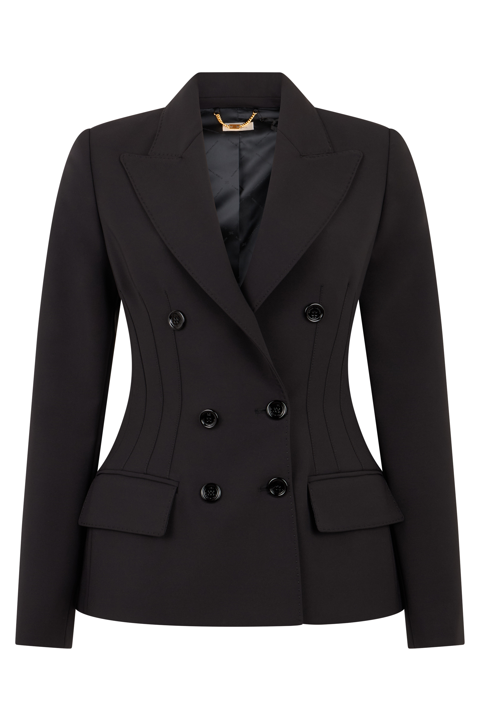 Double-breasted structured jacket