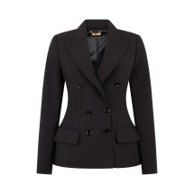Double-breasted structured jacket